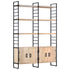 Rustika Rowe -  4Tier Bookcase 124x30x180 cm Solid Mango Wood